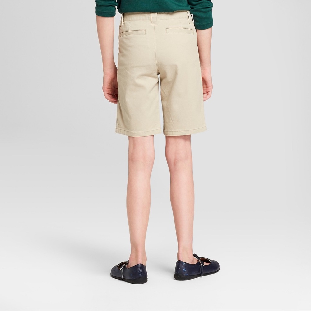 Cat Jack Khaki Chino Bermuda Uniform Shorts NWT - Picture 3 of 3